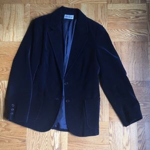 Vintage Blue Velvet Blazer